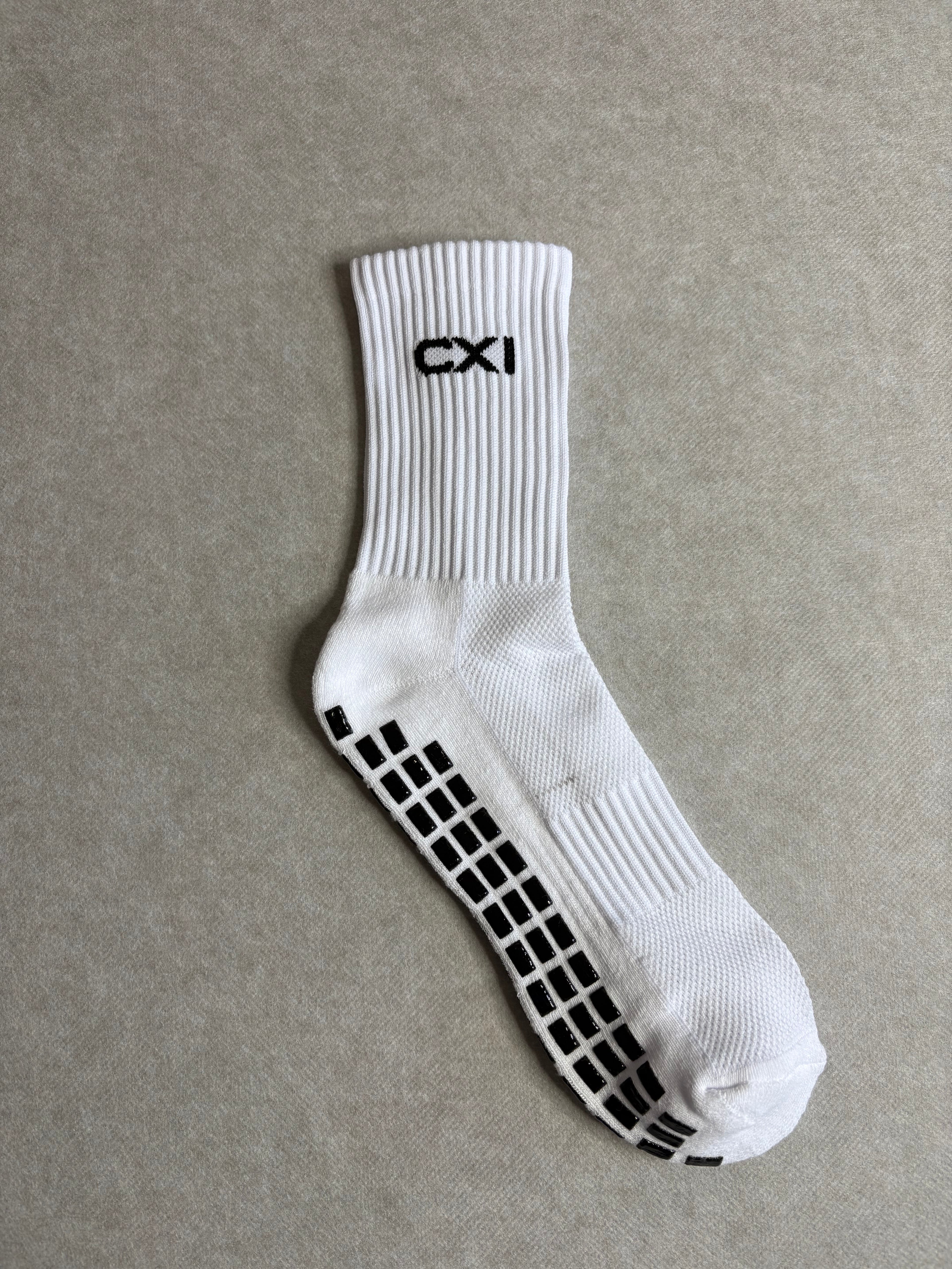 White Grip Socks